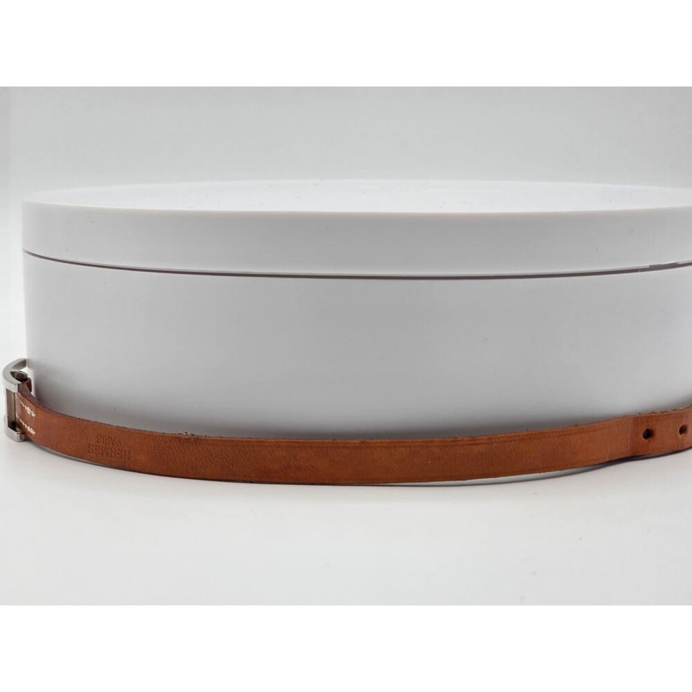 Hermès H Buckle Leather Bracelet Brown Silver Hardware Adjustable France - Picture 10 of 16